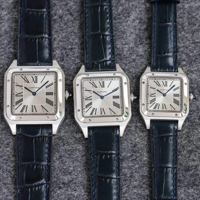 13343062106958146 SANTOS DUMONT LADY SILVER CASE CROCODILE STRAP