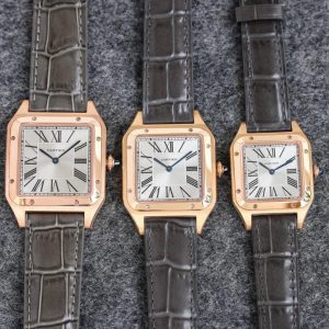 13343062160621118 SANTOS DUMONT LADY PINK GOLD CASE CROCODILE STRAP