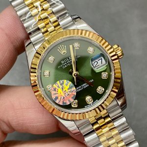 13343576258521324 DATEJUST 31MM GOLD STEEL GREEN DIAL