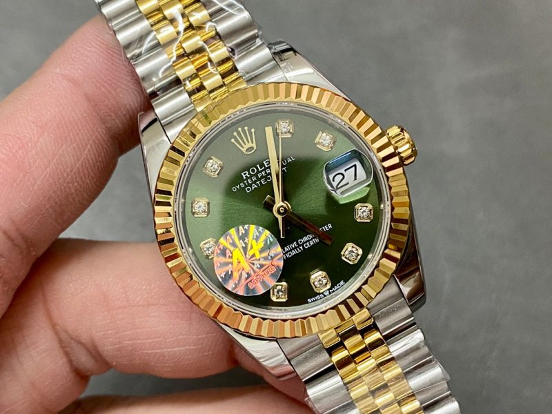 13343576258521324 DATEJUST 31MM GOLD STEEL GREEN DIAL