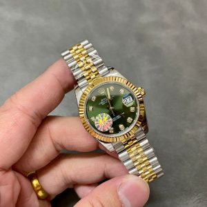 13343576261299352 DATEJUST 31MM GOLD STEEL GREEN DIAL