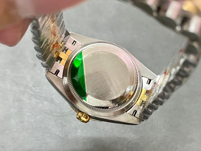 DATEJUST 31MM GOLD STEEL DIAMOND BEZEL YELLOW DIAL