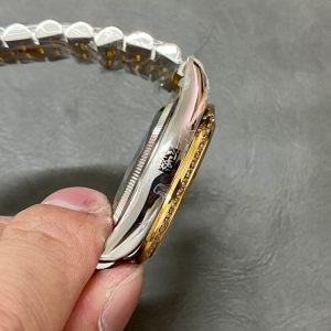 DATEJUST 36MM GOLD STEEL DIAMOND BEZEL GREEN DIAL