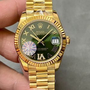 DATEJUST 31MM GOLD GREEN DIAL