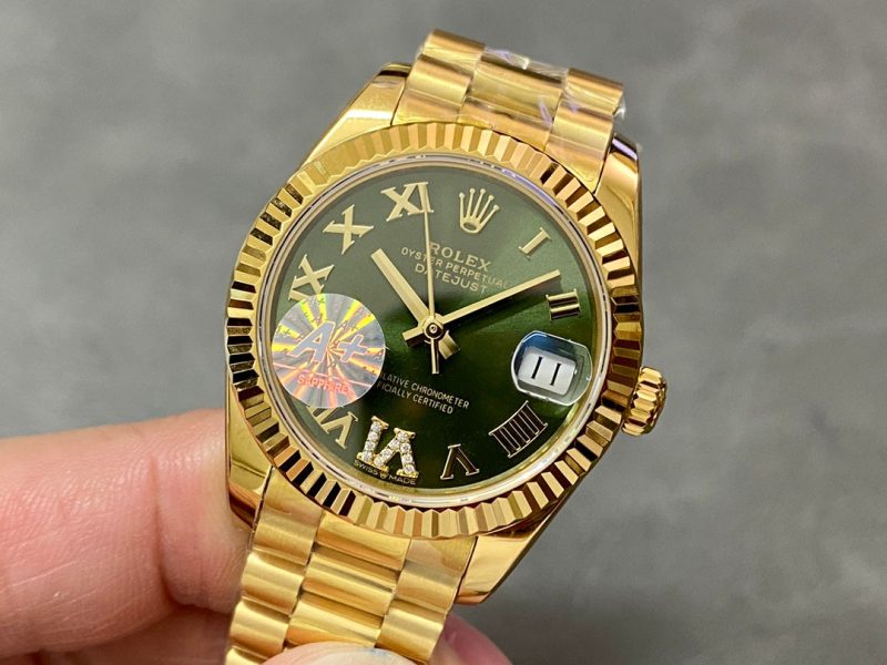 DATEJUST 31MM GOLD GREEN DIAL