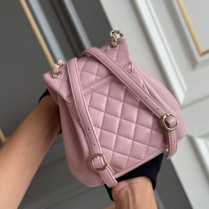 SMALL BACKPACK 18 LIGHT PINK LAMBSKIN