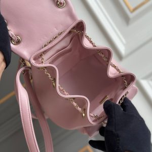 SMALL BACKPACK 18 LIGHT PINK LAMBSKIN