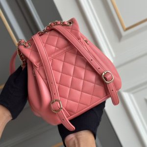 SMALL BACKPACK 18 PINK LAMBSKIN