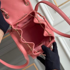SMALL BACKPACK 18 PINK LAMBSKIN