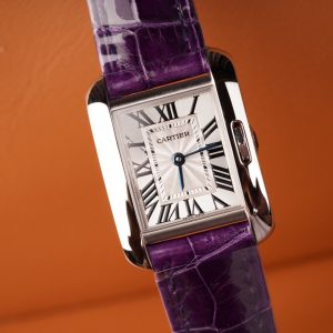 TANK ANGLAISE STEEL PURPLE LEATHER