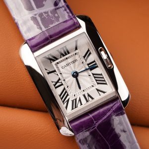 TANK ANGLAISE STEEL PURPLE LEATHER