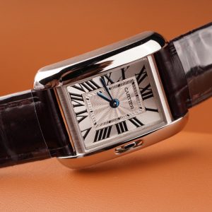 TANK ANGLAISE STEEL BURGUNDY LEATHER