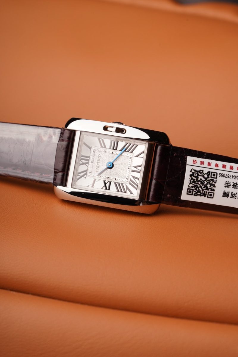 TANK ANGLAISE STEEL BURGUNDY LEATHER