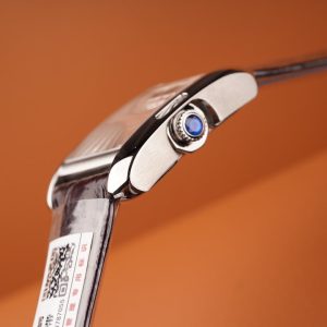 TANK ANGLAISE STEEL BURGUNDY LEATHER