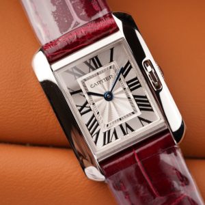 TANK ANGLAISE STEEL RED LEATHER