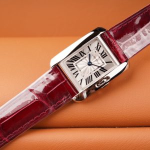 TANK ANGLAISE STEEL RED LEATHER