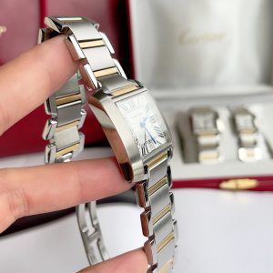 13344677722760981 TANK FRANCAISE 28 GOLD STEEL WHITE DIAL