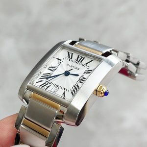 13344677724471486 TANK FRANCAISE 28 GOLD STEEL WHITE DIAL