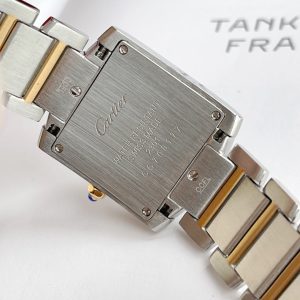 13344677726176123 TANK FRANCAISE 28 GOLD STEEL WHITE DIAL