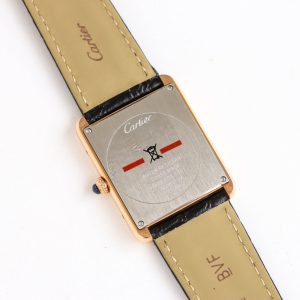 13344678865779246 TANK SOLO PINK GOLD DIAMOND BEZEL CROCODILE LEATHER