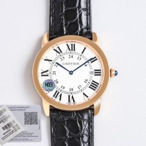 RONDE SOLO PINK GOLD BLACK LEATHER