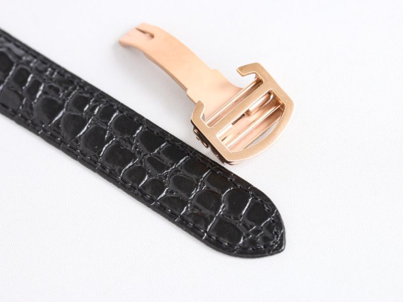 RONDE SOLO PINK GOLD BLACK LEATHER