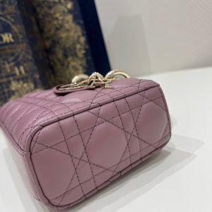 SMALL LADY D-JOY 22 PURPLE LAMBSKIN