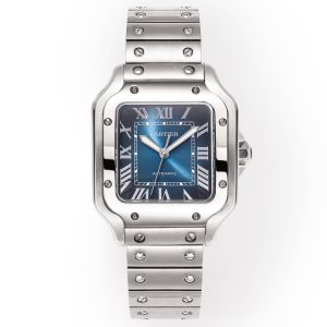 SANTOS LADY 35.1MM STEEL CASE BLUE DIAL