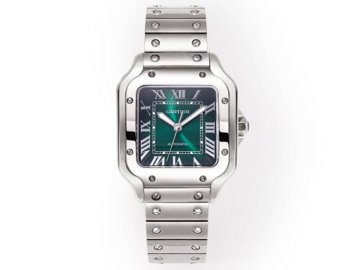 SANTOS LADY 35.1MM STEEL CASE DEEP GREEN DIAL