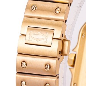 SANTOS LADY 35.1MM GOLD CASE GOLD DIAL