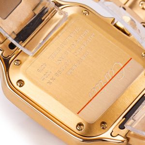 SANTOS LADY 35.1MM GOLD CASE GOLD DIAL