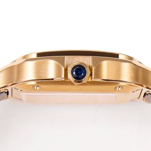 SANTOS LADY 35.1MM GOLD CASE GOLD DIAL