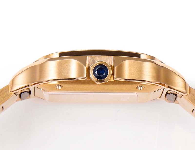 SANTOS LADY 35.1MM GOLD CASE GOLD DIAL