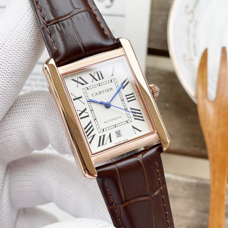 TANK MUST 31 LARGE SIZE PINK GOLD CASE CROCODILE LEATHER