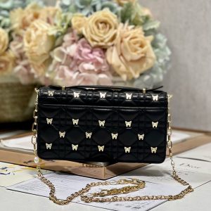 13350630746379870_daeadf1d-755e-424c-a211-f488b23914a5 MISS LADY 21 BUTTERFLY STUD BLACK LAMBSKIN