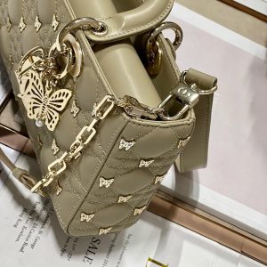 13350630862271398_e0739a0c-e68f-415b-9f88-947ae2ba2790 MEDIUM LADY D-JOY 26 BUTTERFLY STUD OLIVE LAMBSKIN