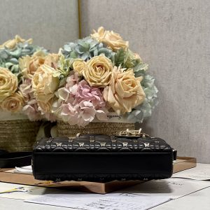 13350631128652591_79363f6d-6d19-4938-822c-7e82ee3816b6 MEDIUM LADY D-JOY 26 BUTTERFLY STUD BLACK LAMBSKIN