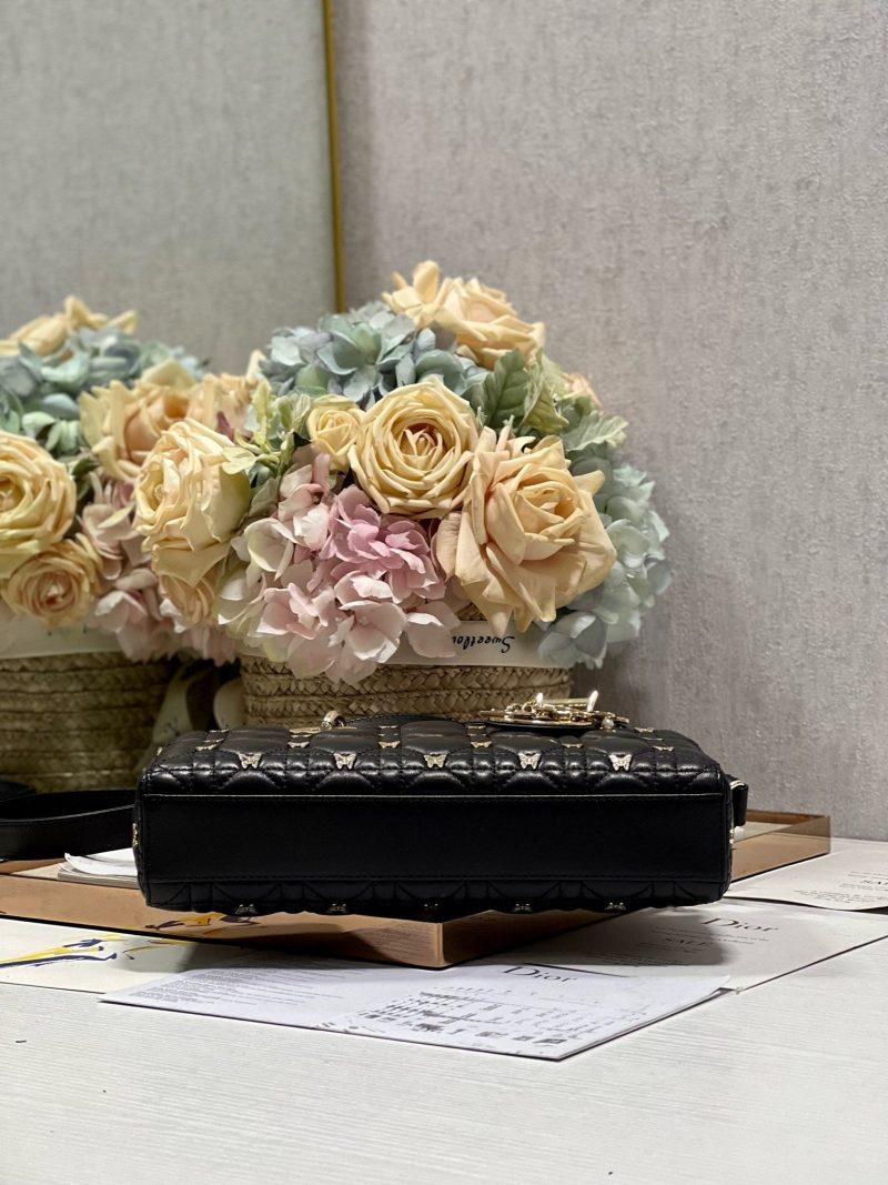 13350631128652591_79363f6d-6d19-4938-822c-7e82ee3816b6 MEDIUM LADY D-JOY 26 BUTTERFLY STUD BLACK LAMBSKIN