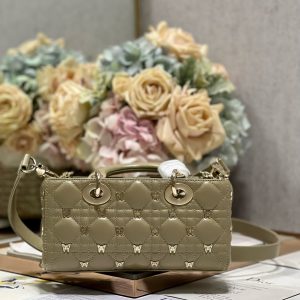 13350631171573446_a73ce41a-6285-4f39-b717-a2ef94c66100 SMALL LADY D-JOY 22 BUTTERFLY STUD OLIVE LAMBSKIN