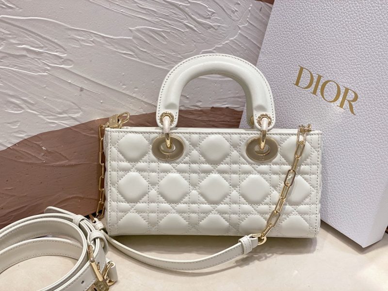 SMALL LADY D-JOY 22 WHITE LAMBSKIN
