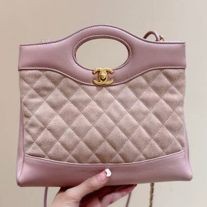 CC 25P Mini 31 Bag in Pink Lambskin and Suede