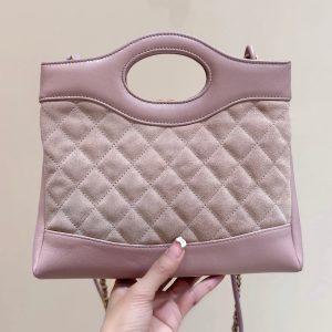 CC 25P Mini 31 Bag in Pink Lambskin and Suede
