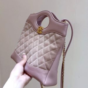 CC 25P Mini 31 Bag in Pink Lambskin and Suede