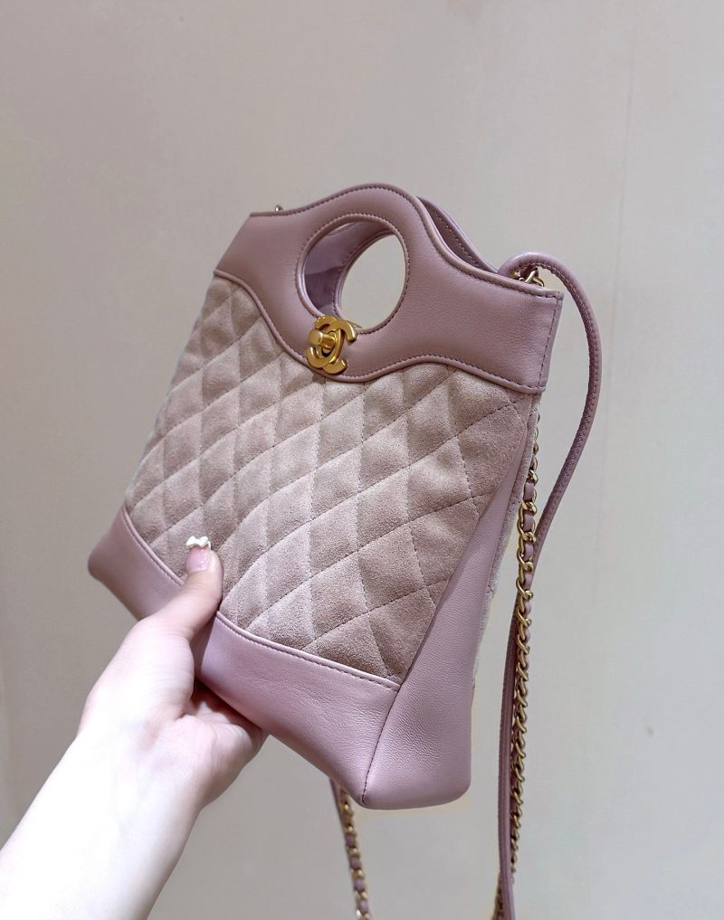 CC 25P Mini 31 Bag in Pink Lambskin and Suede