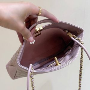 CC 25P Mini 31 Bag in Pink Lambskin and Suede