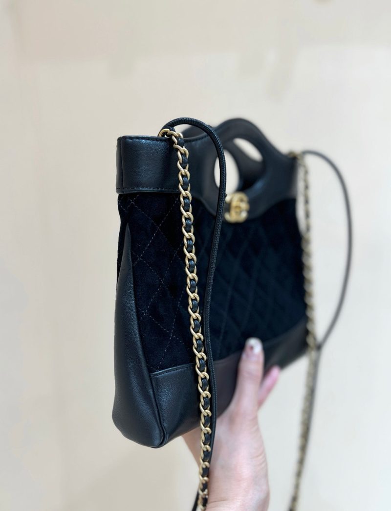 CC 25P Mini 31 Bag in Black Lambskin and Suede