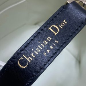 CD Small Toujours Vertical 18cm White and Black Lambskin