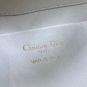 CD Small Toujours Vertical 18cm White and Black Lambskin