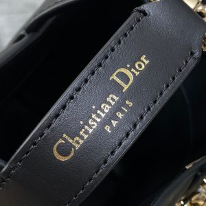 CD Toujours Vertical Small Built-In Lucky Charm Chain 18cm Black Lambskin