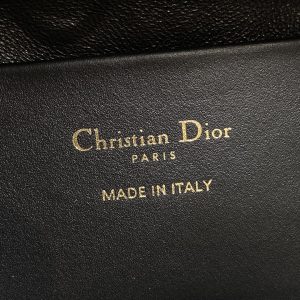 CD Toujours Vertical Small Built-In Lucky Charm Chain 18cm Black Lambskin